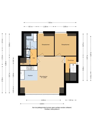 Floorplan - Weikamp 13, 3751 AD Bunschoten-Spakenburg